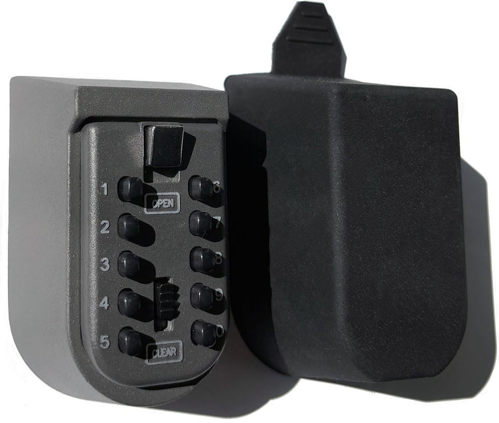 Key Lock Box for Outside Wall Mount, Waterproof Spare Key Storage Box, 10-digits Combination Lockbox Push Button Key Keeper Box for Home Indoor & Outdoor Realtors Landlord Property Management