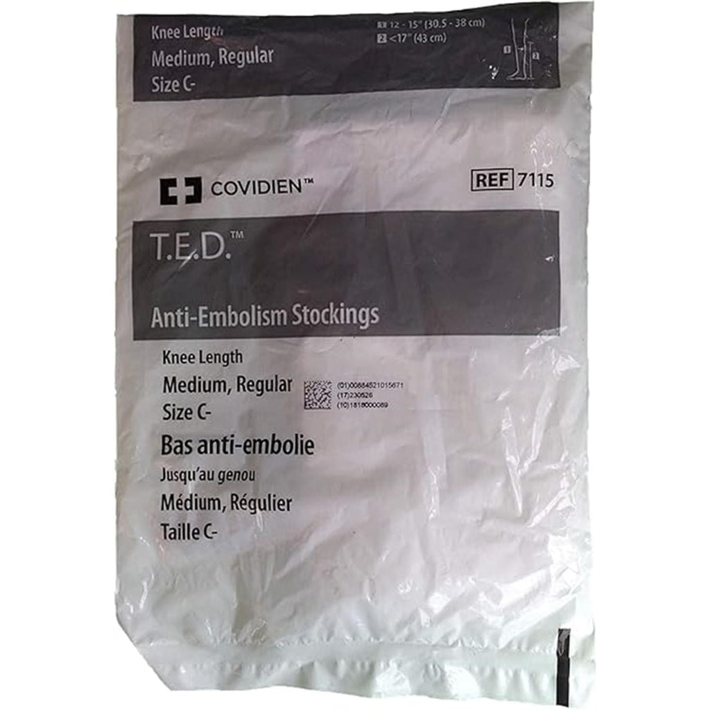 Buy now Stockings Knee Open toe Medium Regular White - 7115 Covidien at indiglob india