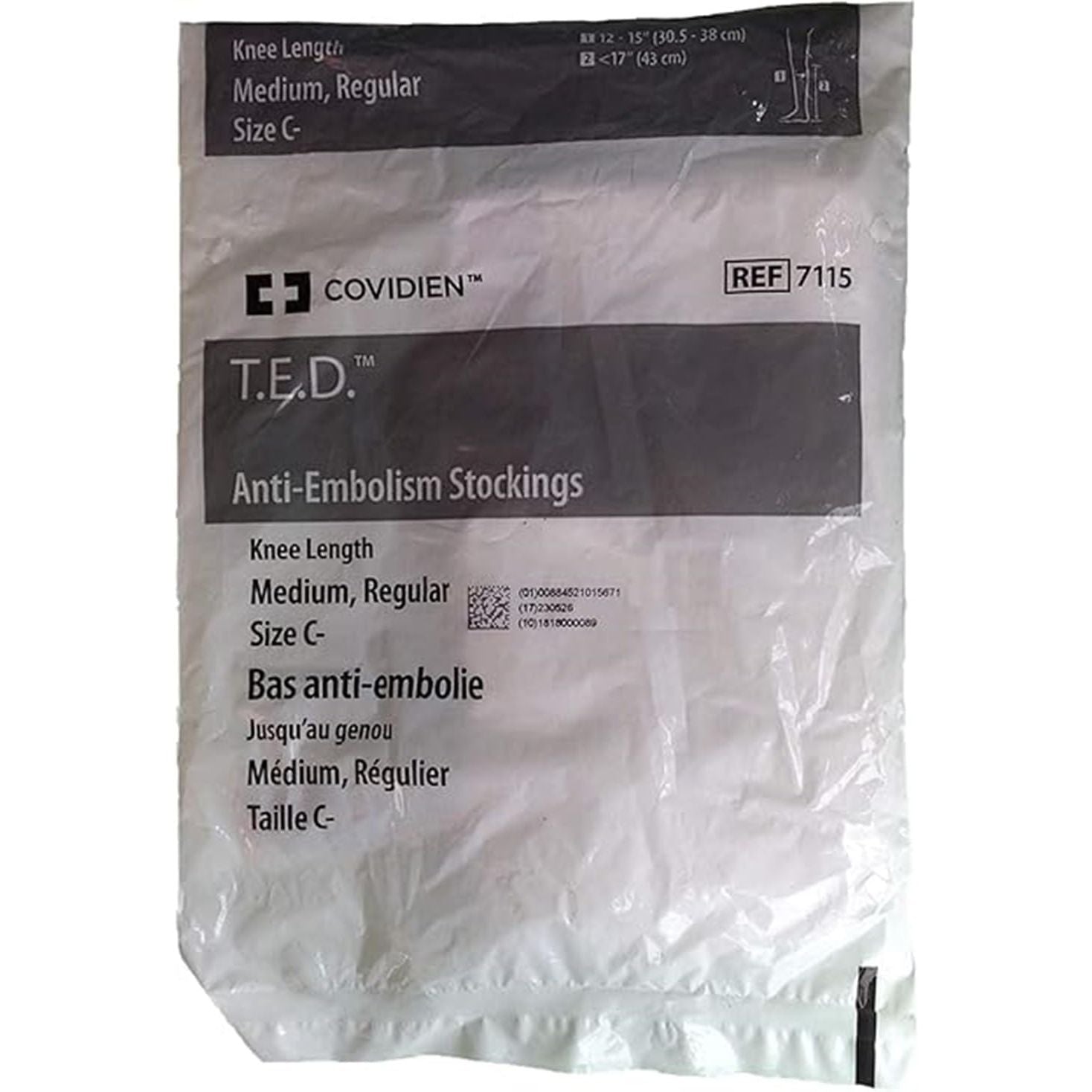 Buy now Stockings Knee Open toe Medium Regular White - 7115 Covidien at indiglob india