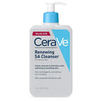 CeraVe Renewing Salicylic Acid Cleanser, BHA Exfoliating Face Wash, 16oz | Skin Care with Hyaluronic Acid & Niacinamide, Facial Cleanser, Face Cleanser, Ceramides, Fragrance Free, Non-Comedogenic