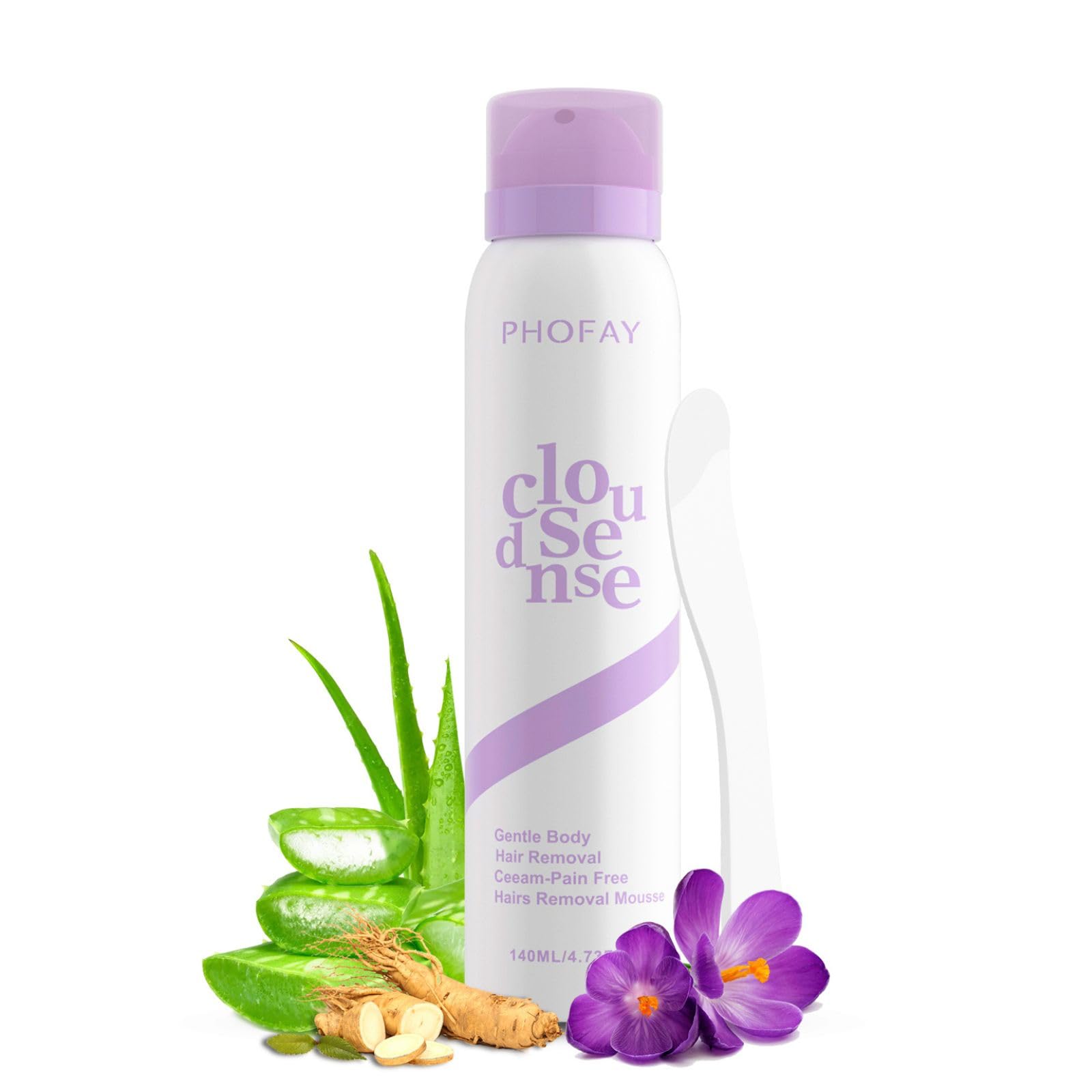 PHOFAY Smooth Hair Removal Cream for Women and Men Body hair removal spray | Sensitive Skin Fast-Acting Aloe Hyaluronic Acid Cloudsense Hair Removal Spray Dermatologist-Recommended (1, Depilatory Cream)