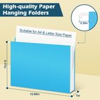 V-Opitos 6 Pack 1 Inch Expansion Hanging File Folders, Letter Size Hanging Folders with 1/5-Cut Adjustable Tab, Extra Capacity Hanging File Folders, Ideal School Classroom, Office Supplies