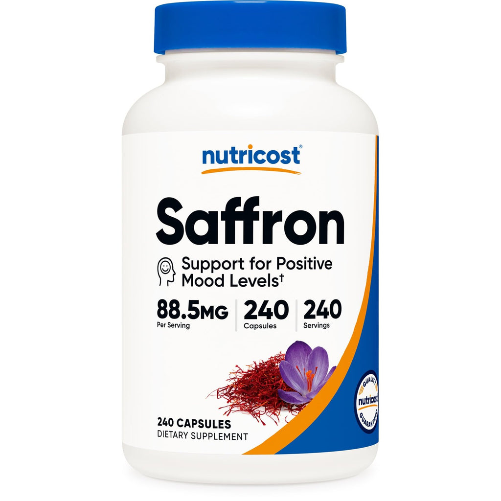 Nutricost Saffron Extract 88.5mg, 240 Capsules - Veggie Caps, Non-GMO, Gluten Free (Pack of 2)