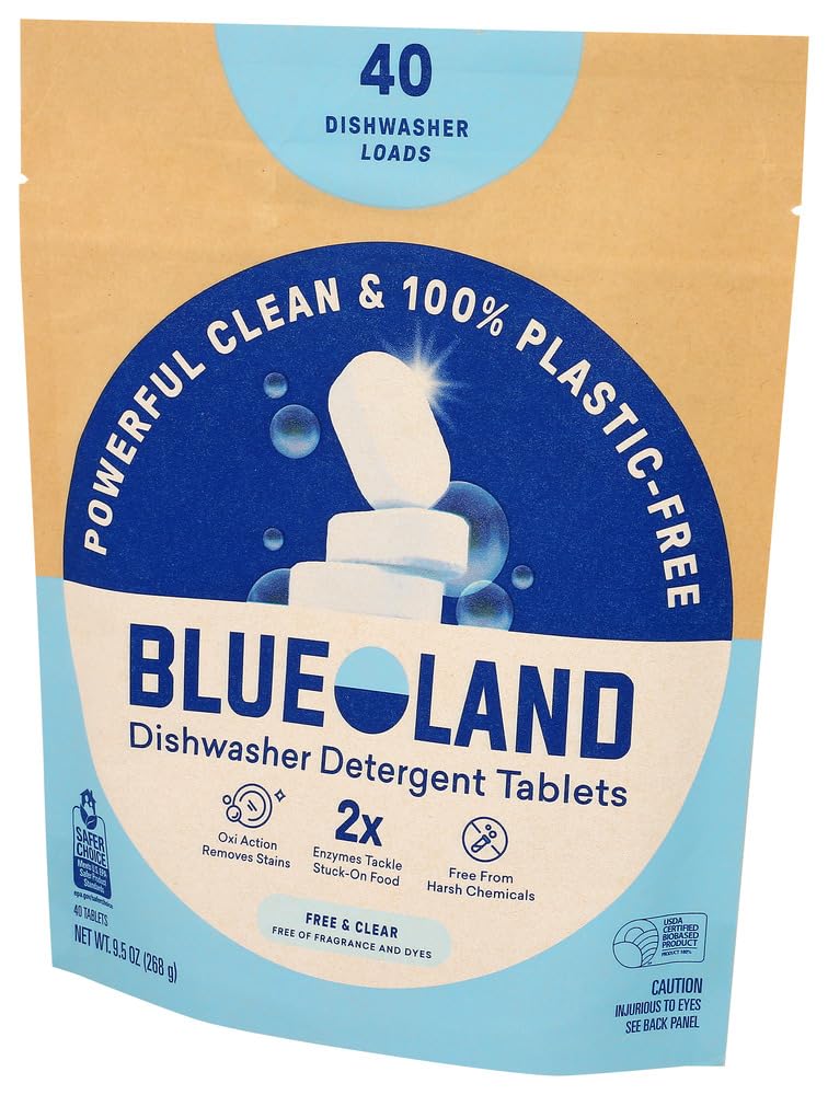 BlueLand Dishwasher Detergent Refill Tablets, 9.5 OZ