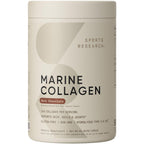 Sports Research® Marine Collagen Peptides Dark Chocolate (15oz) | 10g Wild Caught Marine Collagen per Serving | Protein Powder w/ Vital Amino Acids for Hair, Skin, & Joint Support