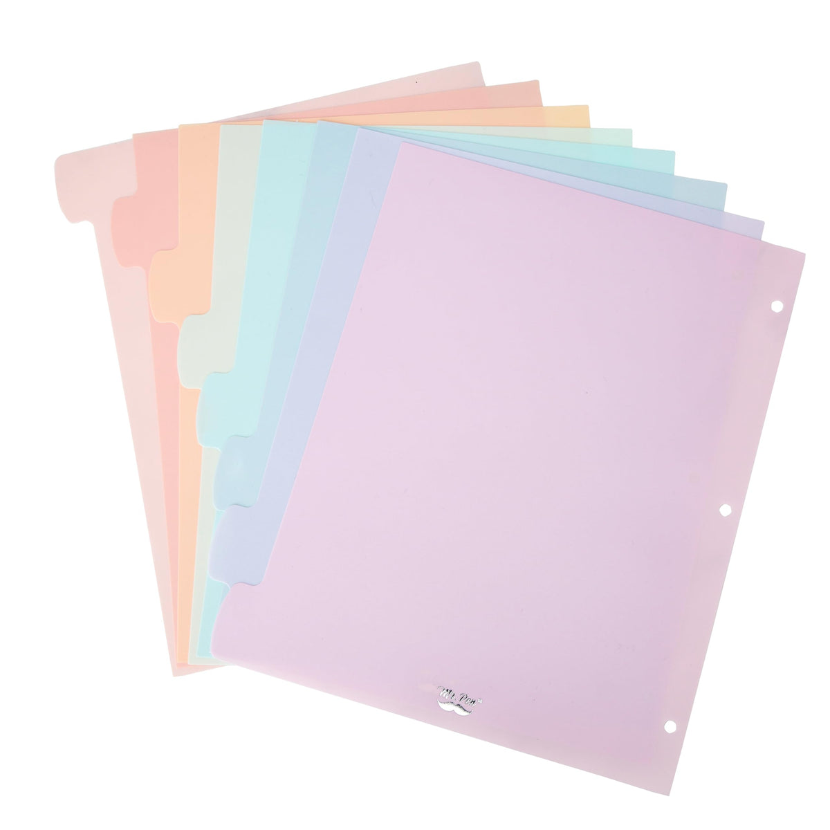 Mr. Pen- Large Write & Erase Tabs Dividers for 3 Ring Binder, 2 Sets