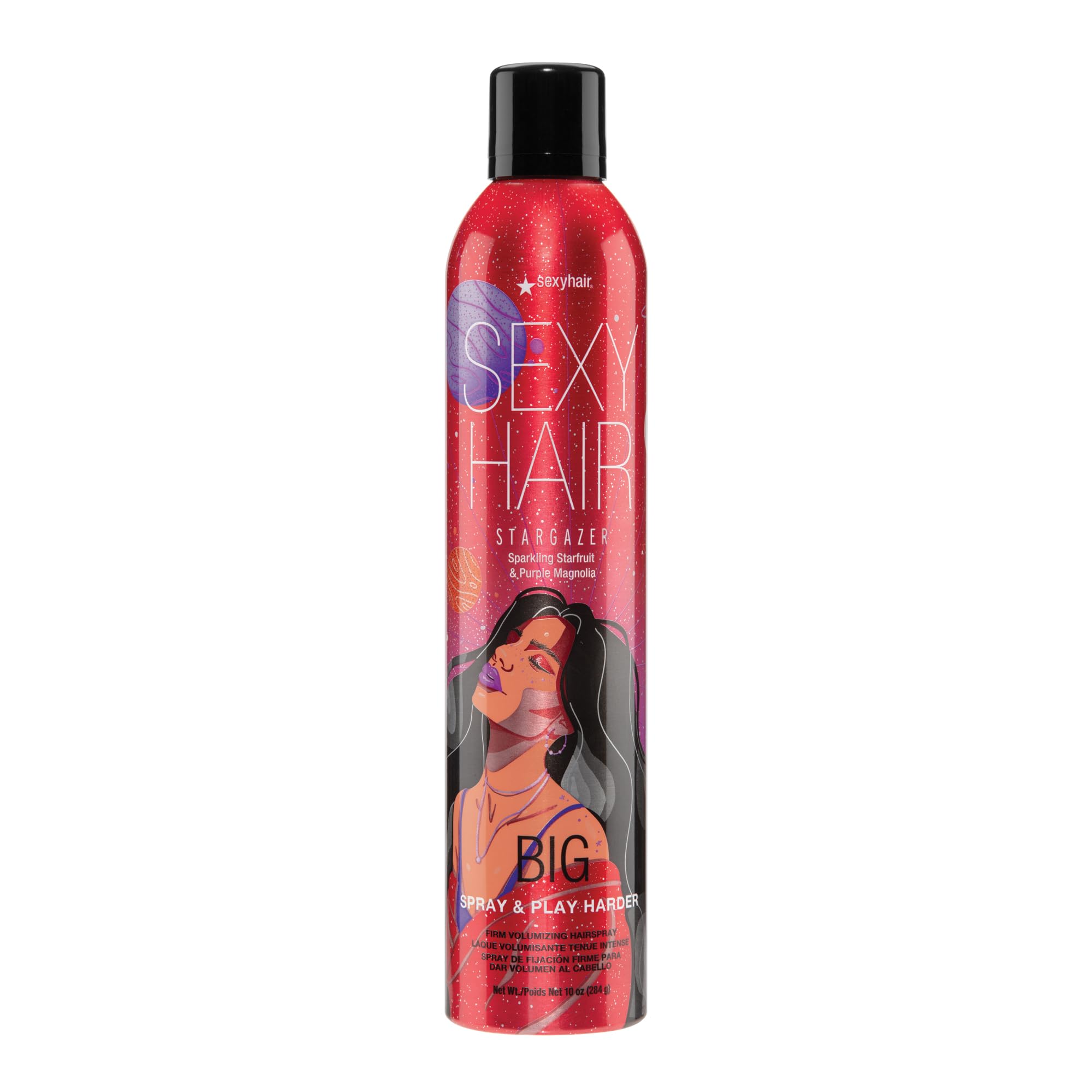 SexyHair Big Spray & Play Harder Firm Volumizing Hairspray | All Day Hold and Shine | Up to 72 Hour Humidity Resistance