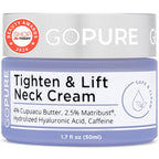 goPure Tighten & Lift Neck & Chest Moisturizer Cream for Visibly Firming, Tightening and Lifting the Look of Wrinkles & Crepey Skin, 1.7oz