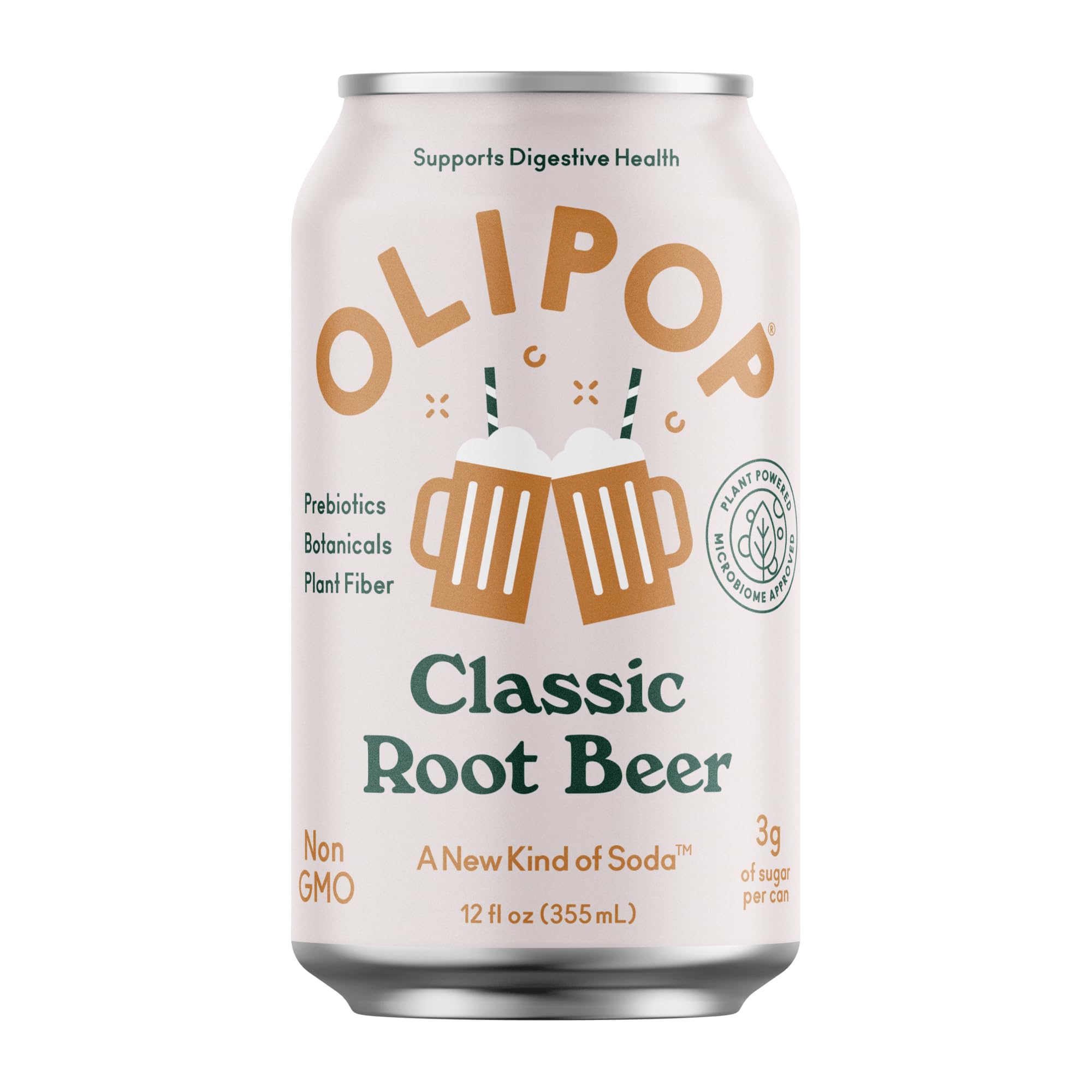 Buy now OLIPOP Prebiotic Soda Pop, Classic Root Beer, Prebiotics, Botanicals, Plant Fiber, 12 fl oz (4 Cans) at indiglob india