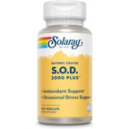 Buy now SOLARAY S.O.D. 2000 Plus - Superoxide Dismutase (SOD) and Catalase Antioxidant Supplement, Wellness Support - w/Green Tea Extract, Calcium, Rosemary, Grape Seed Extract, 60-Day Guarantee, 100 Servings at indiglob india