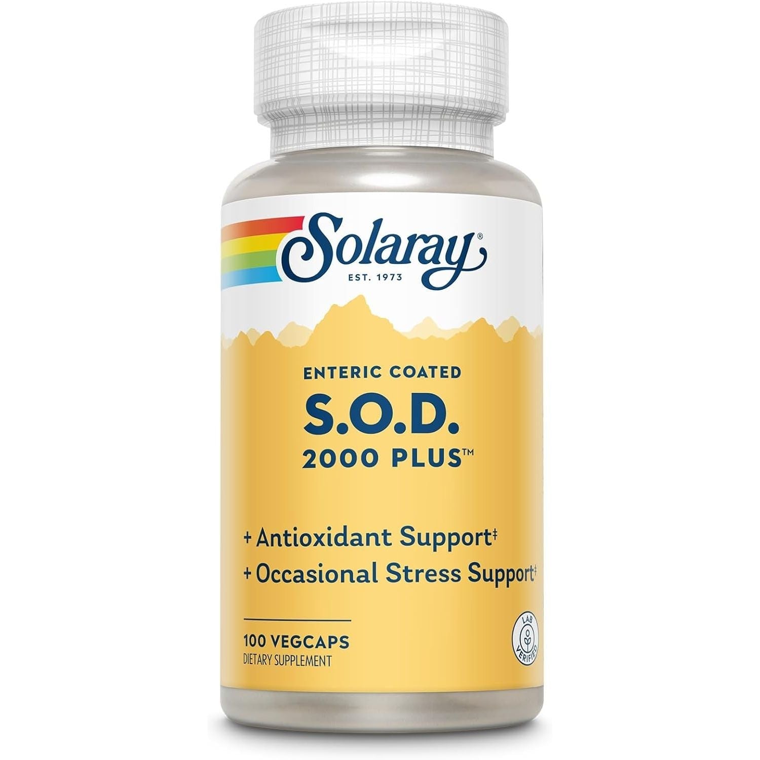 Buy now SOLARAY S.O.D. 2000 Plus - Superoxide Dismutase (SOD) and Catalase Antioxidant Supplement, Wellness Support - w/Green Tea Extract, Calcium, Rosemary, Grape Seed Extract, 60-Day Guarantee, 100 Servings at indiglob india