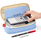 Buy now EASTHILL Big Capacity Pencil Pen Case Office College School Large Storage High Capacity Bag Pouch Holder Box Organizer Light Blue at indiglob india