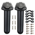 2 Pack Kayak Deck Flush Mount Fishing Rod Holders and Cap Cover for Boat, Canoe and Tackle Accessory Tool