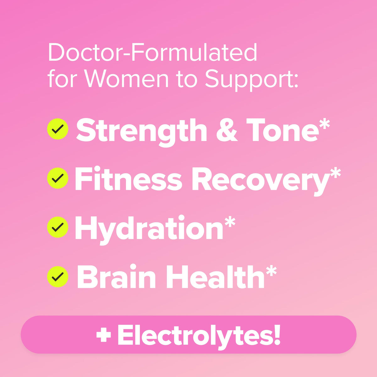 FLO Women's Creatine + Electrolytes for Strength & Tone – 30 Servings