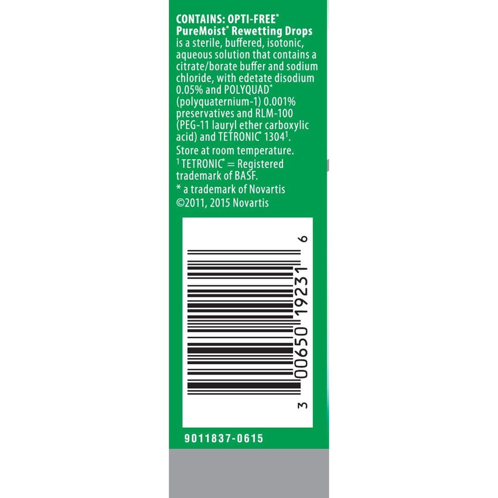 Buy now Opti-Free Puremoist Rewetting Drops, 12-mL at indiglob india