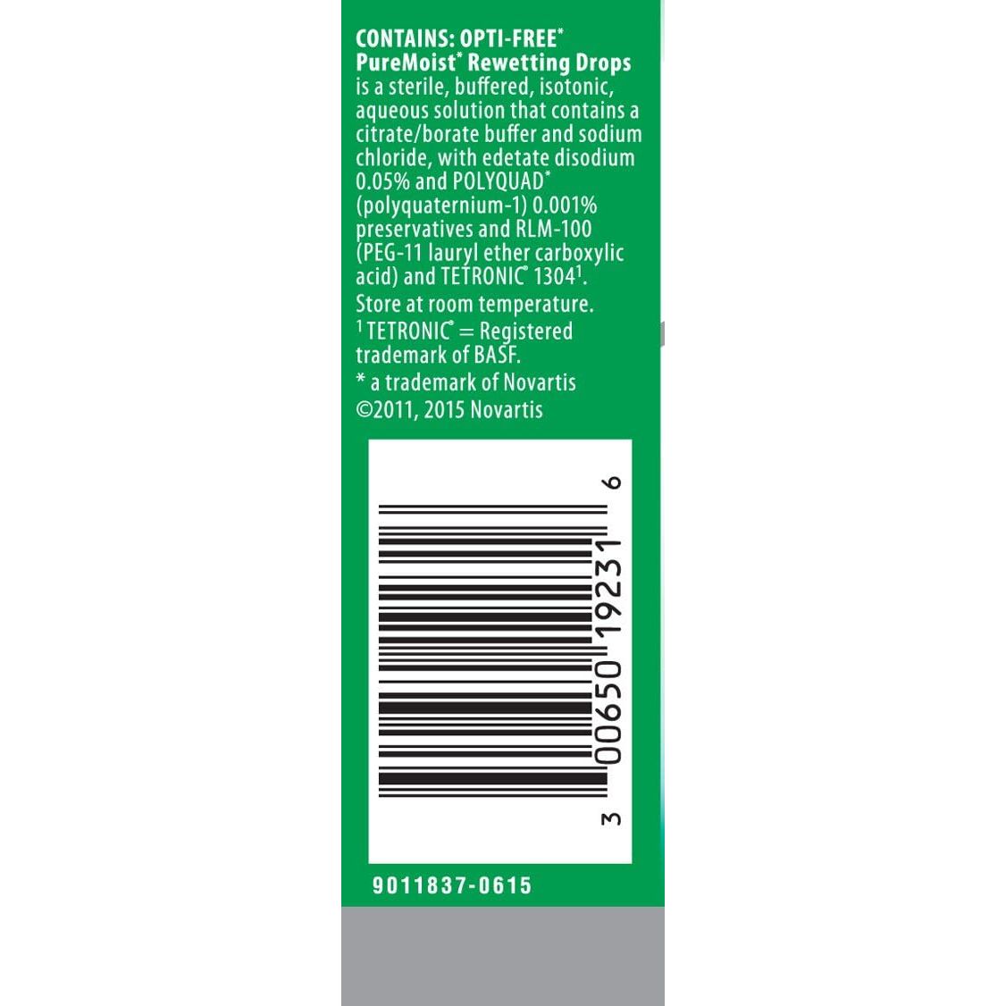 Buy now Opti-Free Puremoist Rewetting Drops, 12-mL at indiglob india