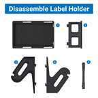 Jiose 4x6 Label Holder - Work with Desktop Thermal Printer (Black)