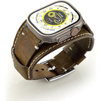 Buy now Leather Band Compatible with Apple Watch Series 9 8 45mm Bands, Genuine Leather Strap with Stainless Clasp for Watch Ultra 2 49mm/SE Series 7 6 5 4 3 2 45mm 44mm 42mm Band Default at indiglob india