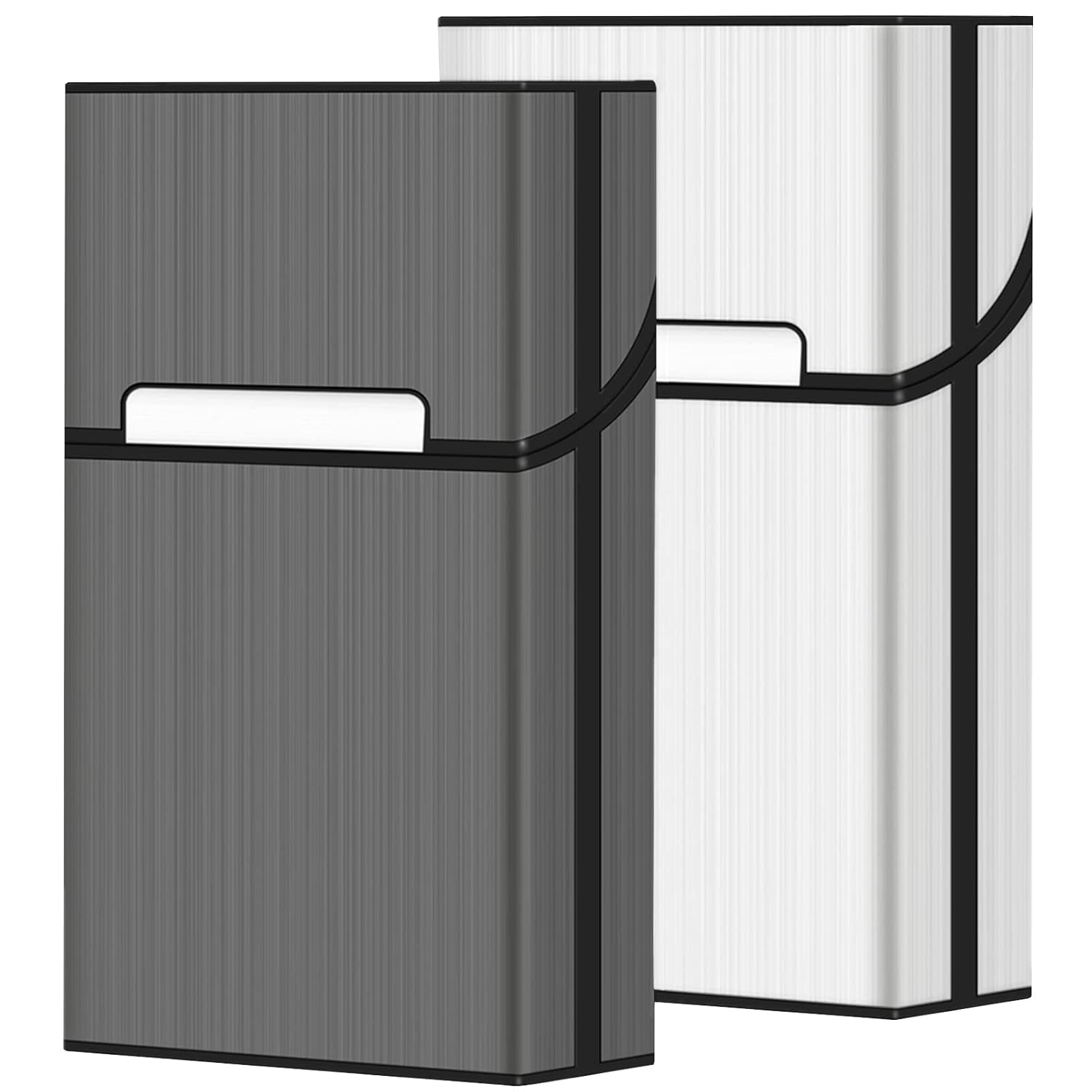 Buy now roygra Cigarette Case (2 Pack), Magnetic Switch 20pcs Cigarette Holder Case for Men Women, Cigarettes Smoking Accessories, Metal and Plastic Box for Smoke (Blue + Rosegold, 85mm King Size) 100mm 100S Gray+Silver at indiglob india