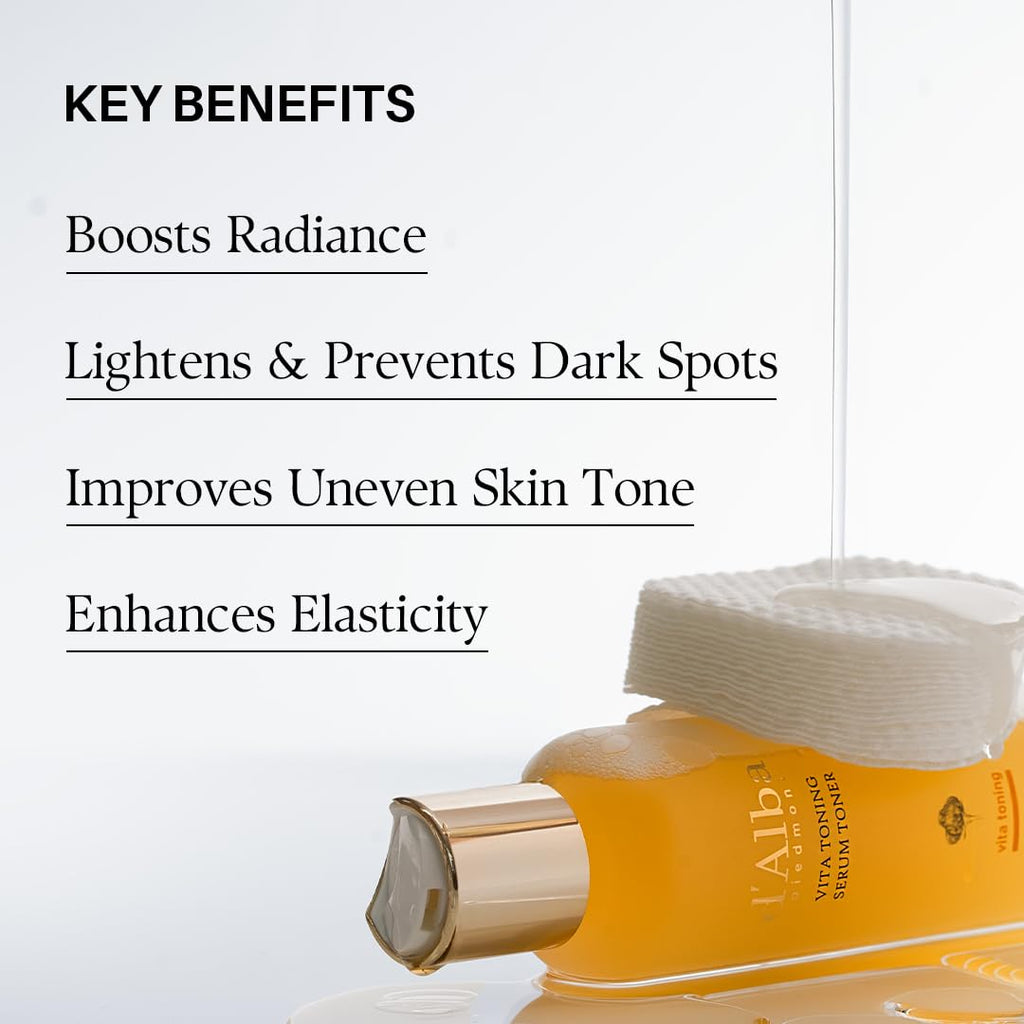 d'alba Piedmont White Truffle Vita Toning Serum Toner (6.08 fl. oz) | Glass Skin with Double Vitamin Skincare, Face Moisturizer, Korean Skin Care, Dark Spots, Even Skin Tone, Serum-Like Toner