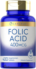 Carlyle Folic Acid 400 mcg | 400 Tablets