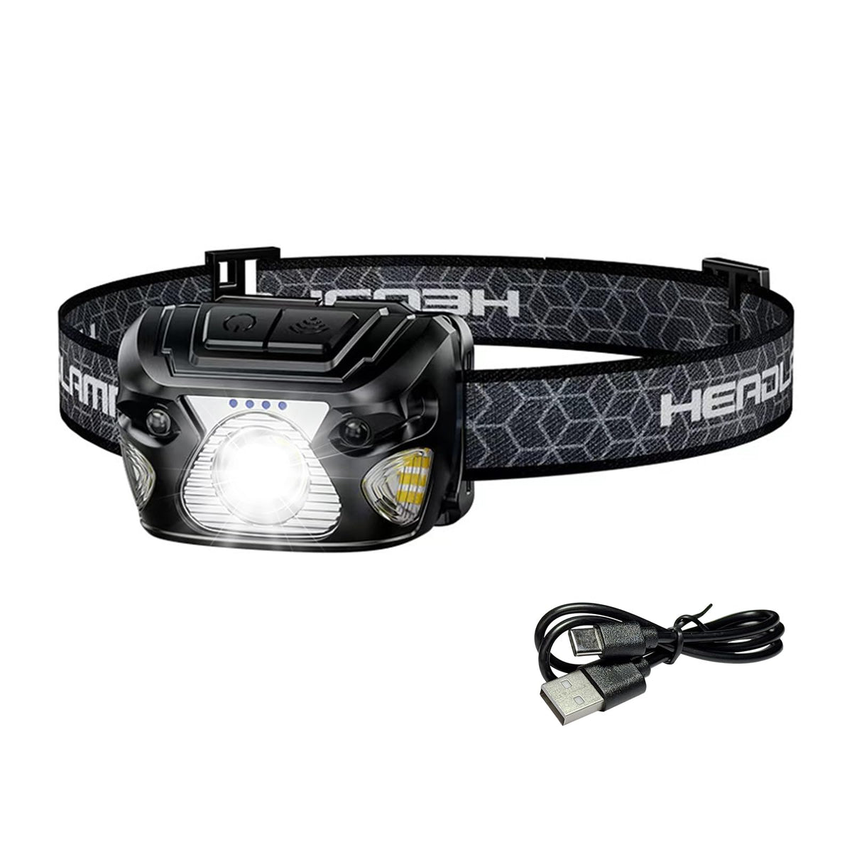 Outdoor Headlamp, USB Rechargeable, 12 Hour Continuous Lighting