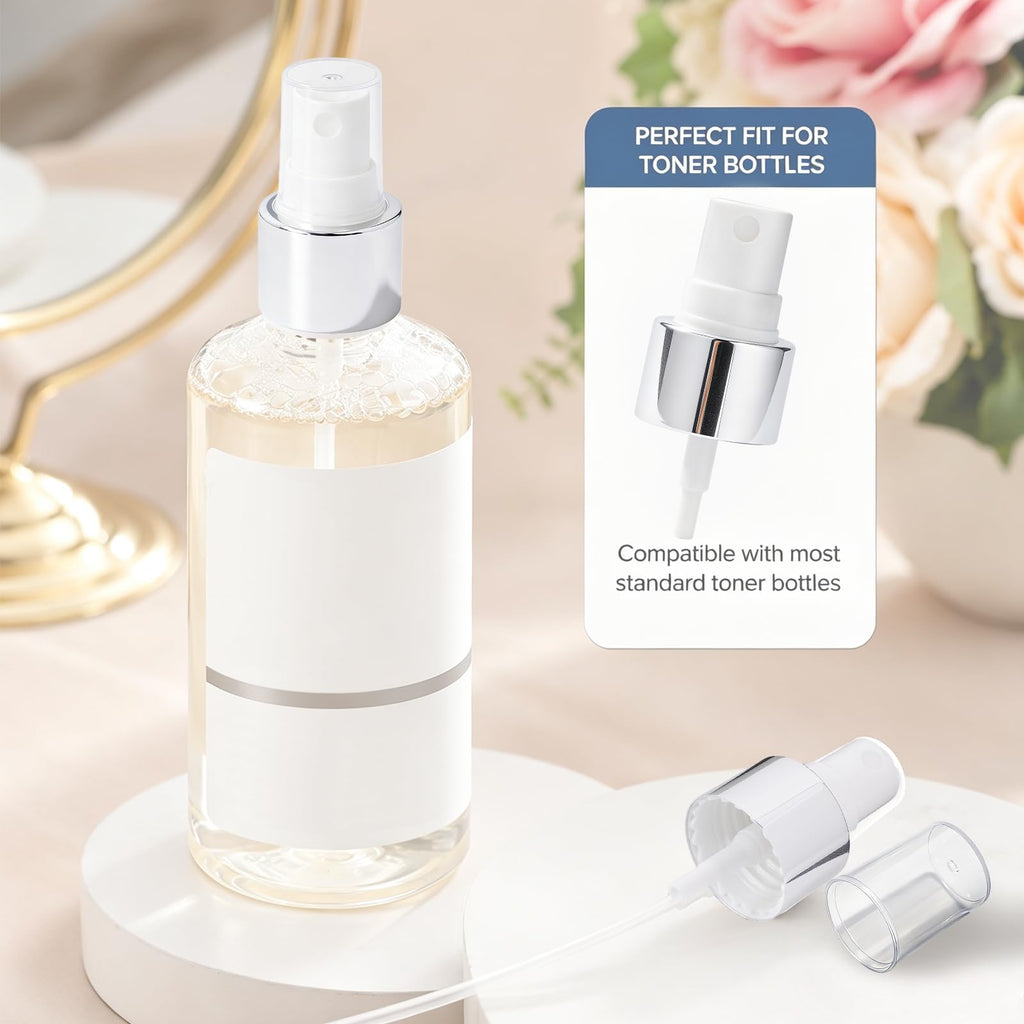 Spray cap for the ordinary glycolic acid Bright silver 2pcs Uniform spray