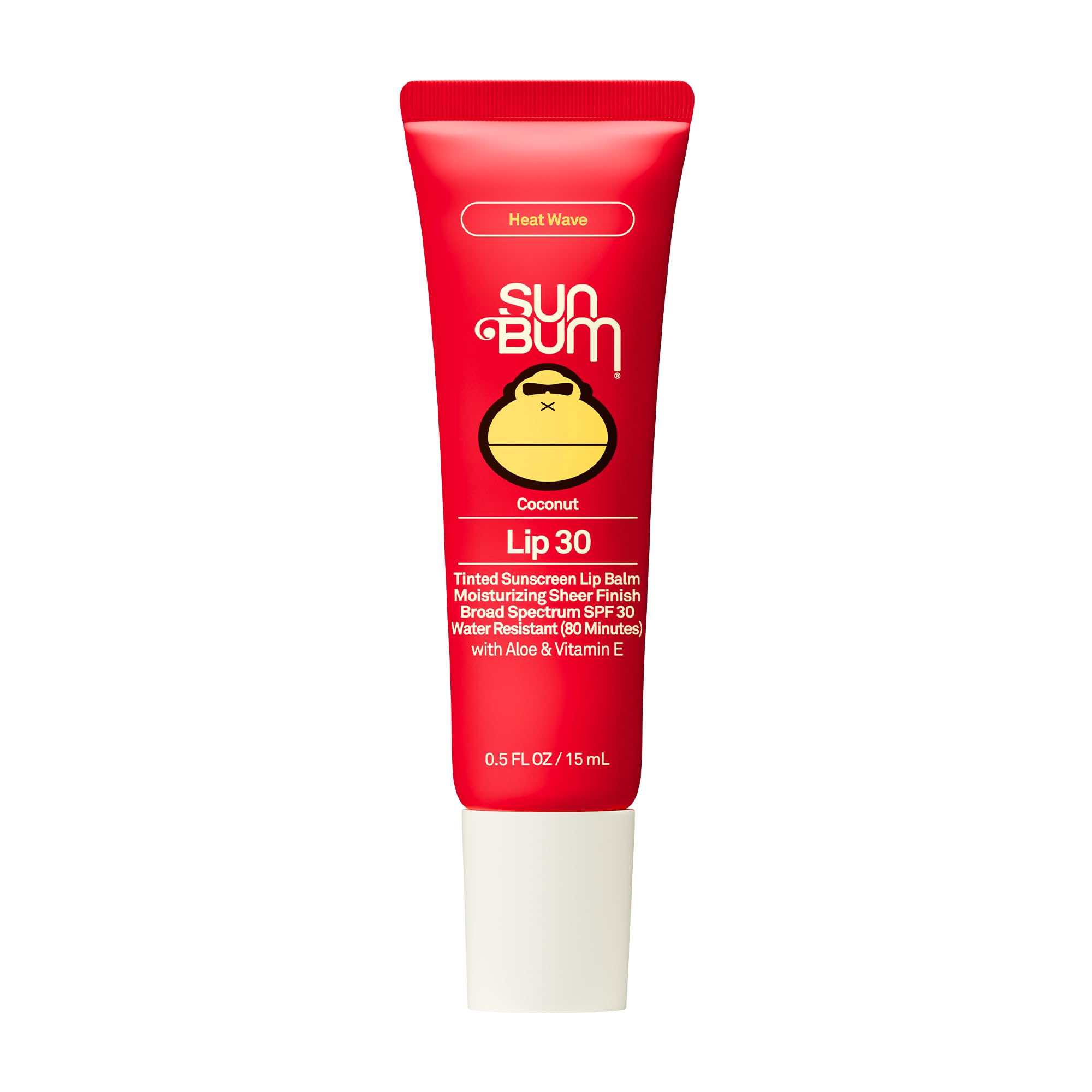 Sun Bum SPF 30 Coconut Sunscreen Lip Balm, Sunset Cove Tinted - 0.5 oz | Broad Spectrum Moisturizing with Aloe and Vitamin E, Vegan, Hawaii 104 Act Compliant (Made without Octinoxate & Oxybenzone)