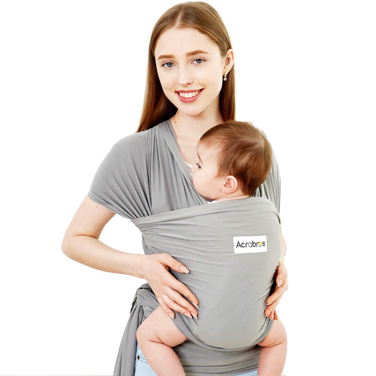 Buy now Acrabros Baby Wrap Carrier,Hands Free Baby Carrier Sling,Lightweight,Breathable,Softness,Perfect for Newborn Infants and Babies Shower Gift,Black Grey at indiglob india