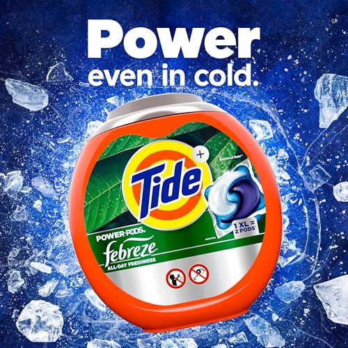 Buy now Tide Power Pods with Febreze Laundry Detergent Pacs, 45 Count, Botanical Rain Scent, All-Day Freshness at indiglob india