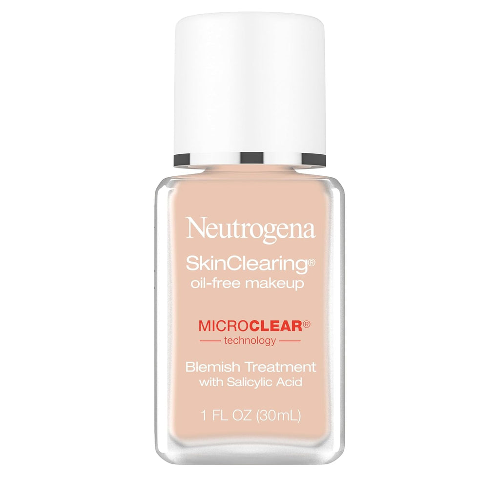 Buy now Neutrogena SkinClearing Oil-Free Makeup, Soft Beige 50, 1 Fl. Oz (Pack of 1) 1 Fl Oz (Pack of 1) 050 Beige at indiglob india