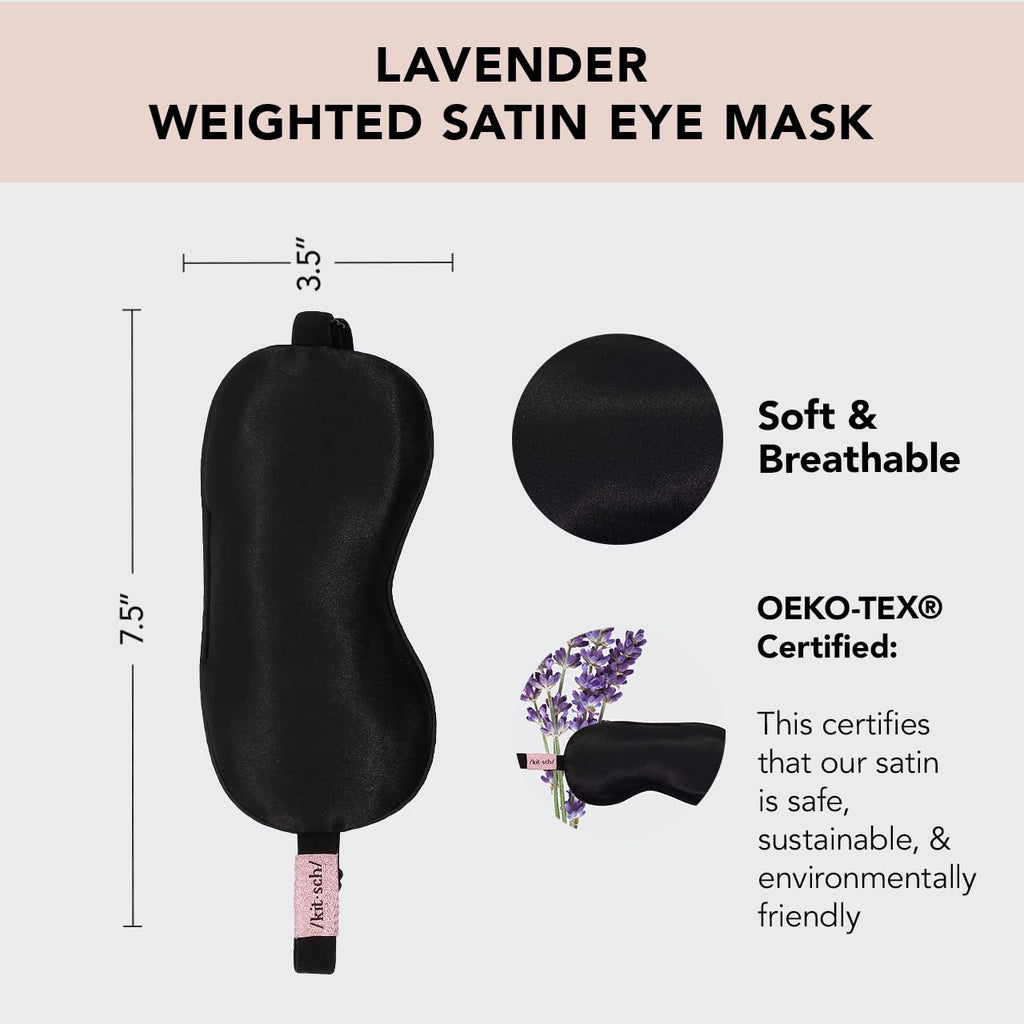 Buy now Kitsch Weighted Satin Sleep Mask - Weighted Eye Masks for Sleep and Travel - Lavender Sleeping Mask for Women and Men - Light Blocking, Adjustable Strap, Ultra-Soft (4.1oz/116g) at indiglob india