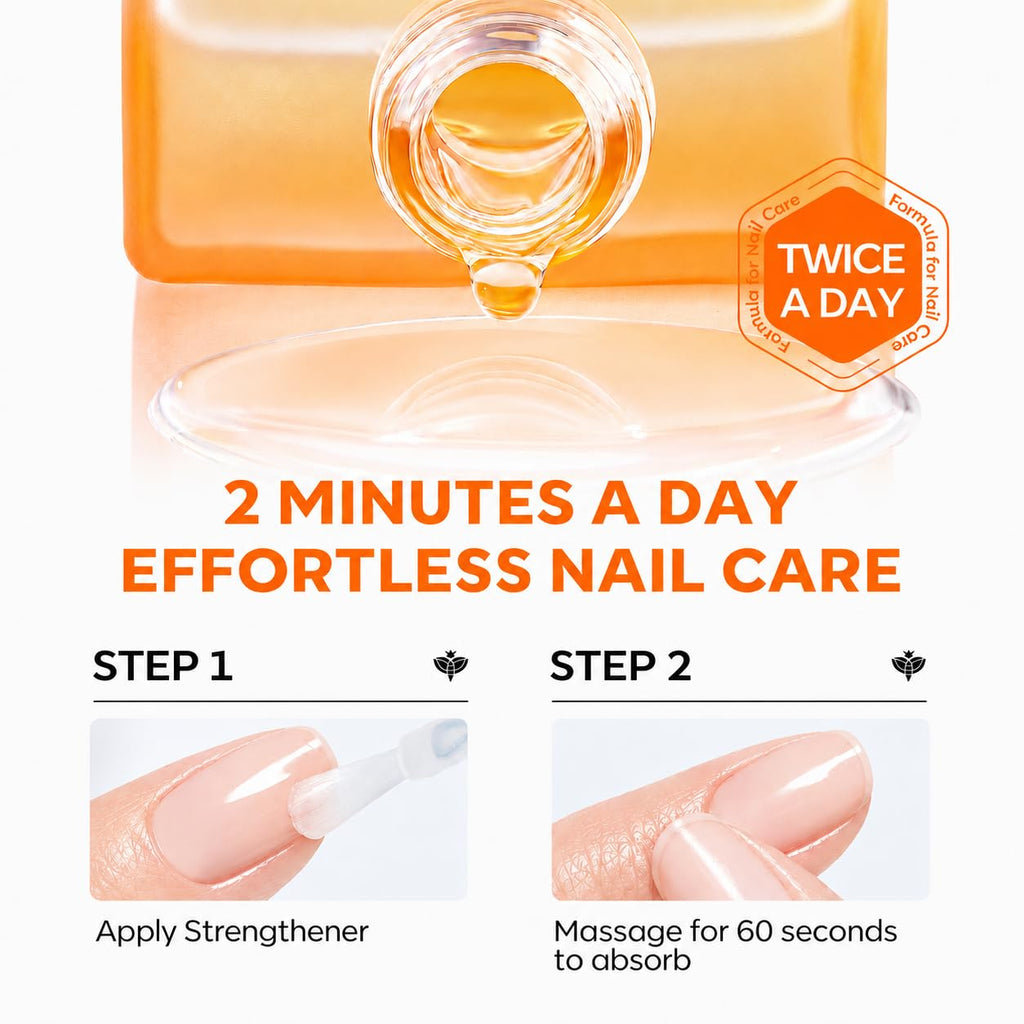 Modelones Nail Strengthener and Growth Oil, Clear Nail Repair for Damaged | Nails Hardener Extra Strong and Growth Repair Mode Gifts Strengthening Polish for Broken Nail Care Women 15ml 0.51 Fl Oz