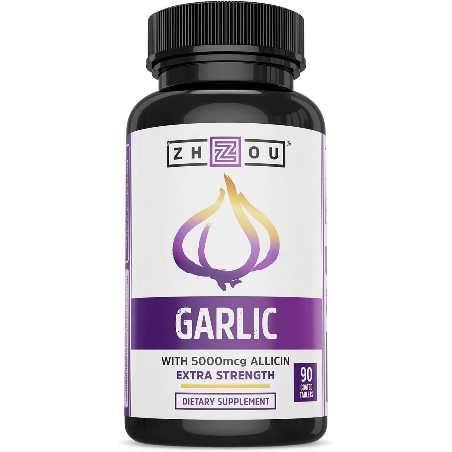 Buy now Zhou Garlic with Allicin - Garlic Supplements, Odorless Garlic Extract Pills for Men & Women, 5000 mcg Allicin Per Tablet for Immune & Heart Health - 90 Coated Tablets (Pack of 1) at indiglob india