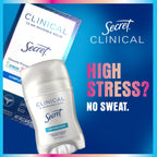 Buy now Secret Clinical Strength Antiperspirant Deodorant for Women, 3X Stress Protection, 72hr Sweat & Odor Protection, PH Balancing Minerals, Invisible Solid, Completely Clean Scent, 2.6 oz at indiglob india