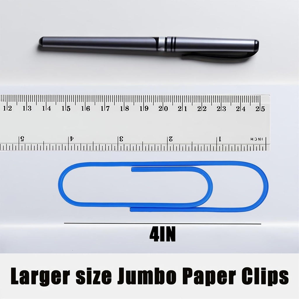 50 Pack 4 Inches Jumbo Paper Clips Extra Large Mega Paperclips