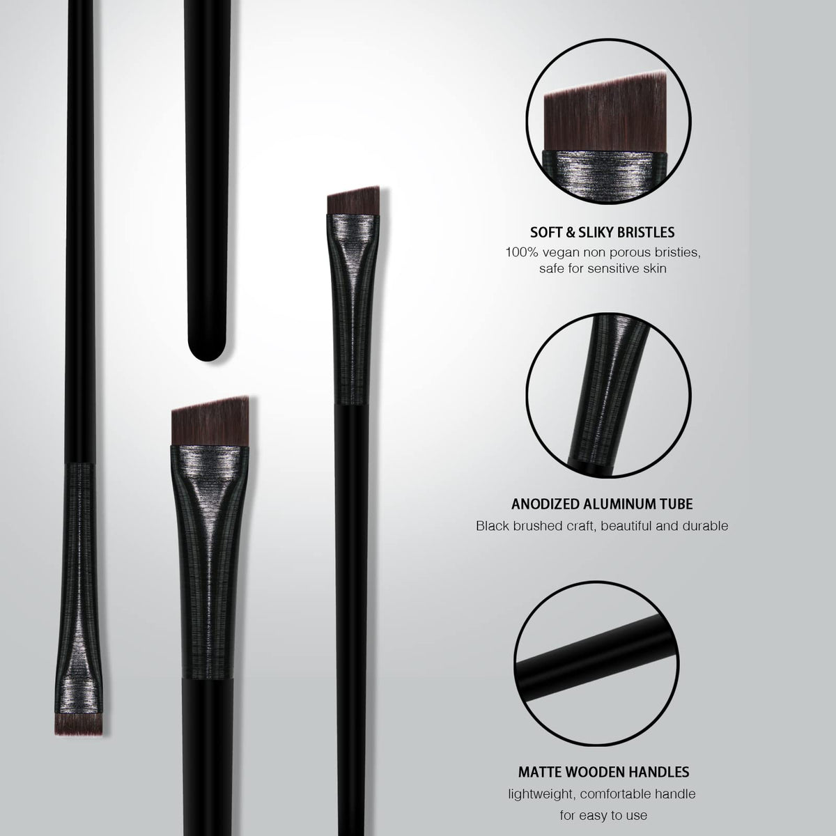 Eyeliner Brush Brow Tint Brushes Eyebrow Brushes Set Fine Angled Point