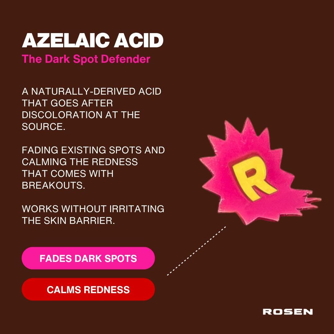 ROSEN Honey Kojic Hyper-Fade Dark Spot Patches with Tranexamic Acid, Azelaic Acid & Niacinamide for Acne Scars, Hyperpigmentation & Dark Spots | Targeted Spot Treatment | 48 Patches