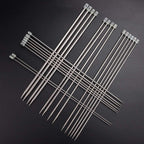 Buy now Knitting Needle Set, 22PCS 2mm(B)-8mm(L) Straight Single Pointed Stainless Steel Sweater Needles Set(11Pair-11 Size,9.8 inch) with Locking Stitch Makers Large-Eye Needles Measure Tape (36CM) at indiglob india