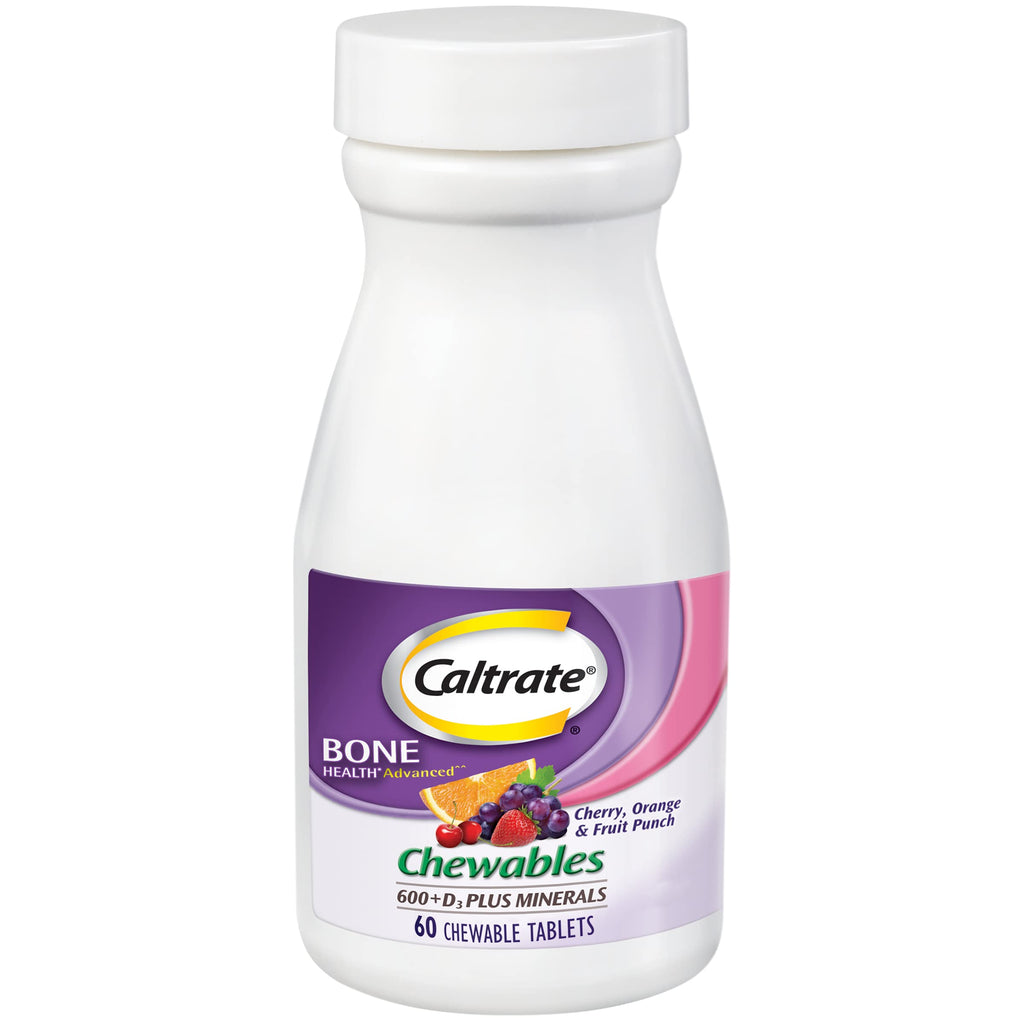 Caltrate Chewables 600 Plus D3 Vitamin D and Calcium Supplement, 155 count | Sugar Free, Highest Level of Vitamin D3, Maximizes Calcium Absorption to Support Strong Bones and Daily Function