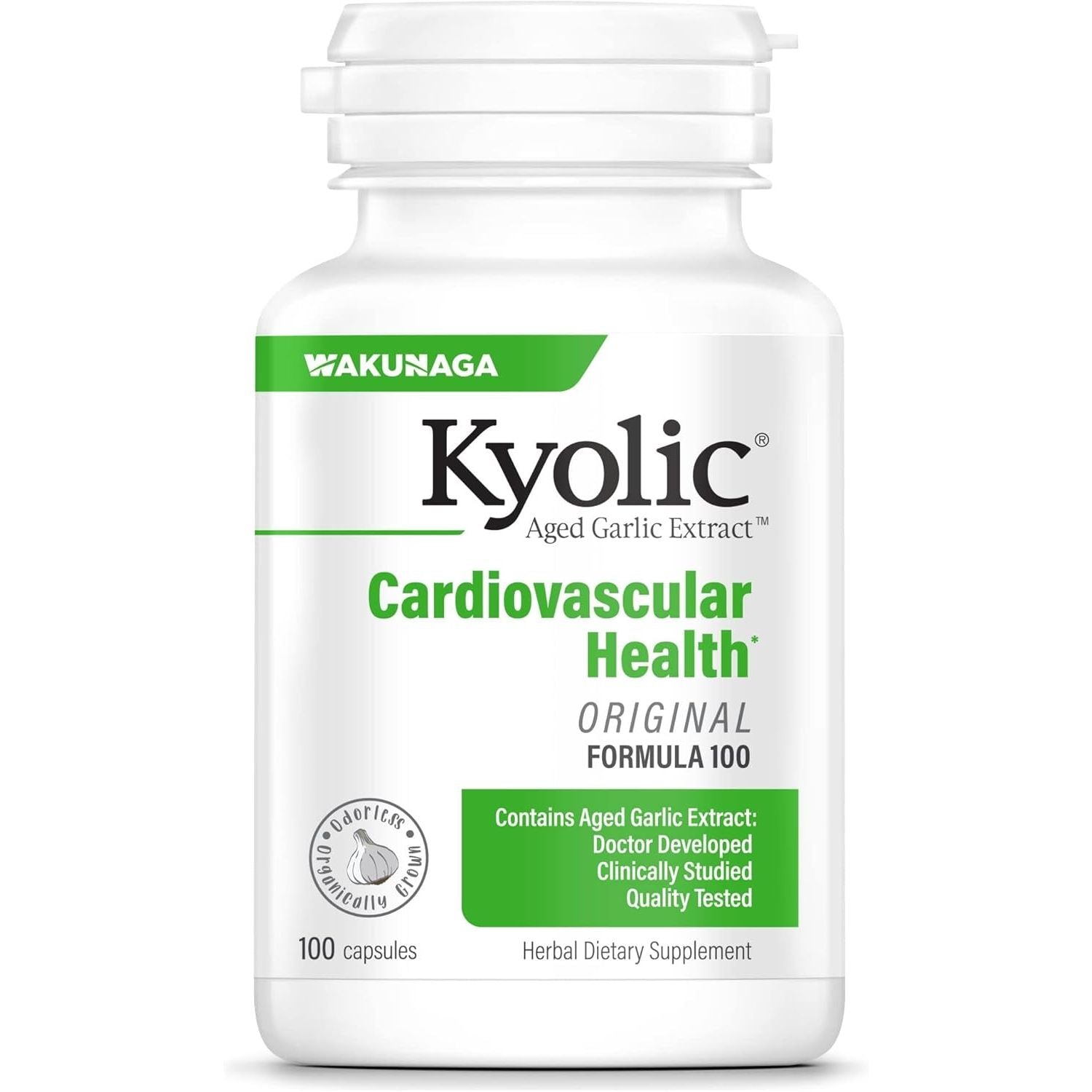 Buy now Kyolic Aged Garlic Extract Formula 100, Cardiovascular 100 Count (Pack of 1) Capsules at indiglob india