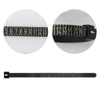 US Ring Sizer Gauge, Plastic Finger Measure Tool, Reusable, Black
