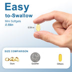 Fish Oil Omega-3 Supplements Small Softgels 1440mg 180Count Easy to Swallow | High EPA & DHA Fish Oil for Men & Women, Brain, Heart & Eye Health