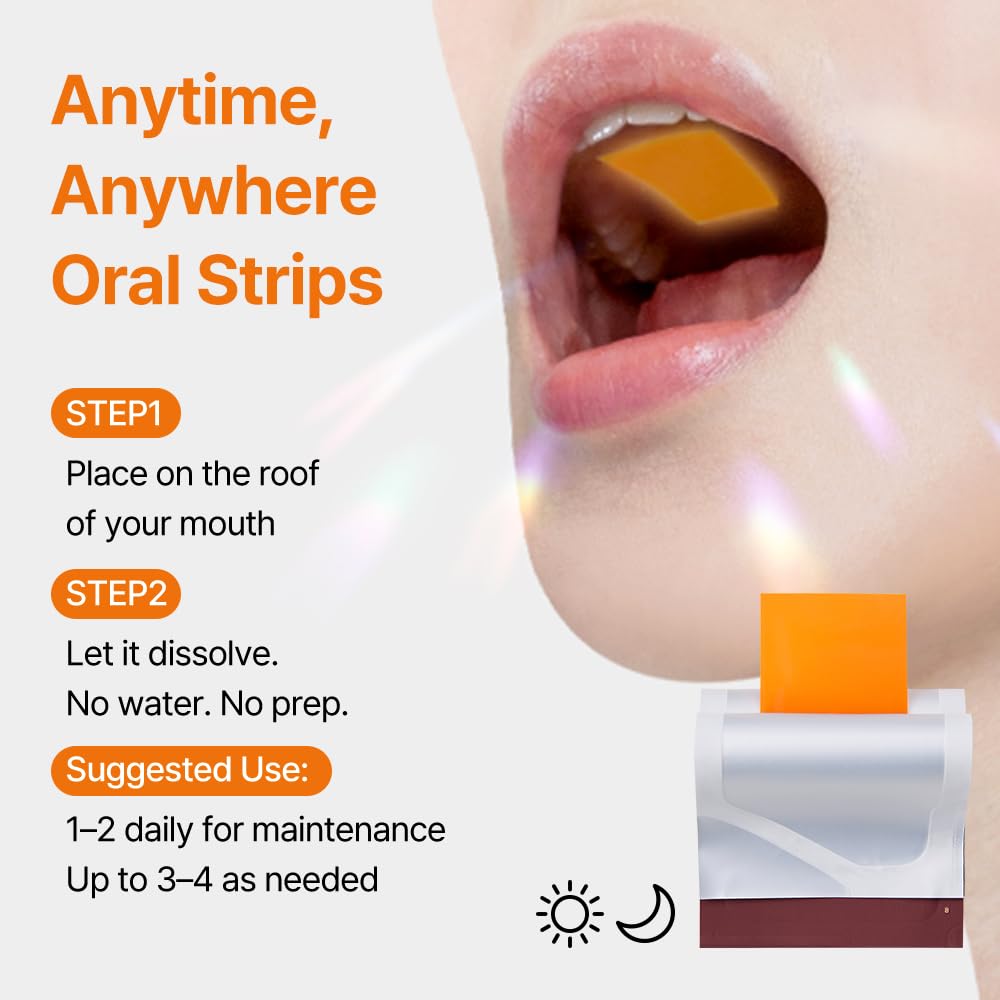 ESTHER FORMULA Liposomal Glutathione Strips (30 ct) - Glutathione Direct | Liposomal Glutathione Supplement with 90% Pure L-Glutathione for Antioxidant & Skin Glow Support, Fast-Absorbing Oral Strips