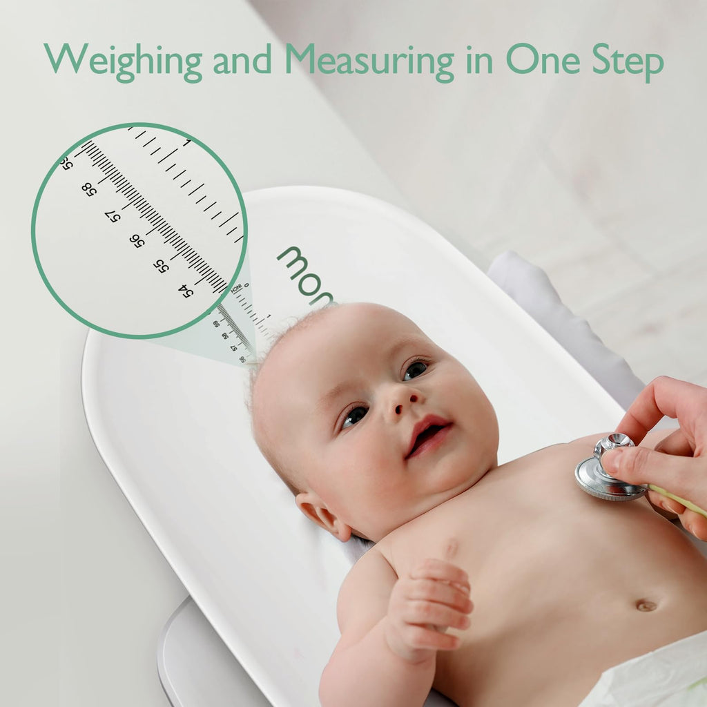 Momcozy Baby Scale, Weight, Height and Weighted Feeds, Removable Tray,