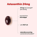 Micro Ingredients Astaxanthin 24mg Per Serving with MCT Oil, 60 Softgels | 2 Month Supply. Natural Microalgae Sourced Astaxanthin Supplement. Easy-to-Swallow. Non-GMO, Gluten Free, Soy Free.