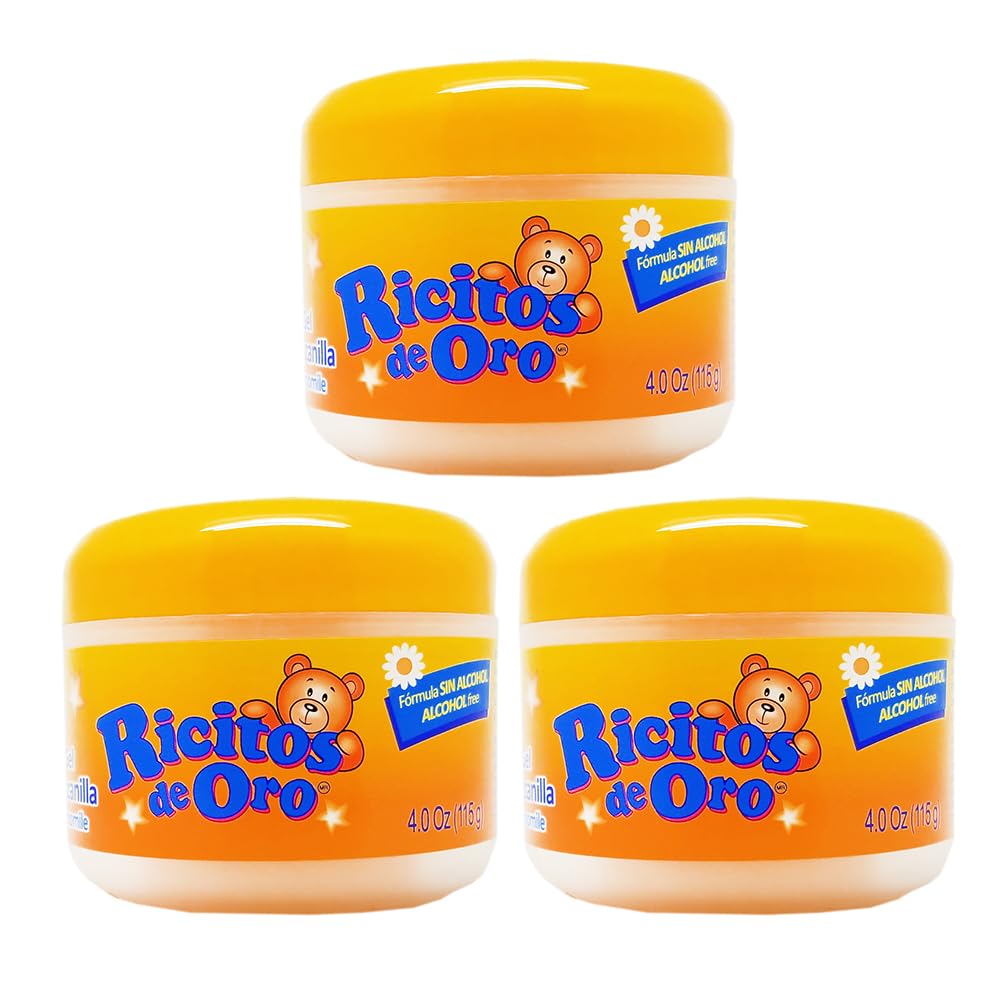 Ricitos de Oro Chamomile Hair Gel | Alcohol-Free | 4.05 oz | 3-Pack