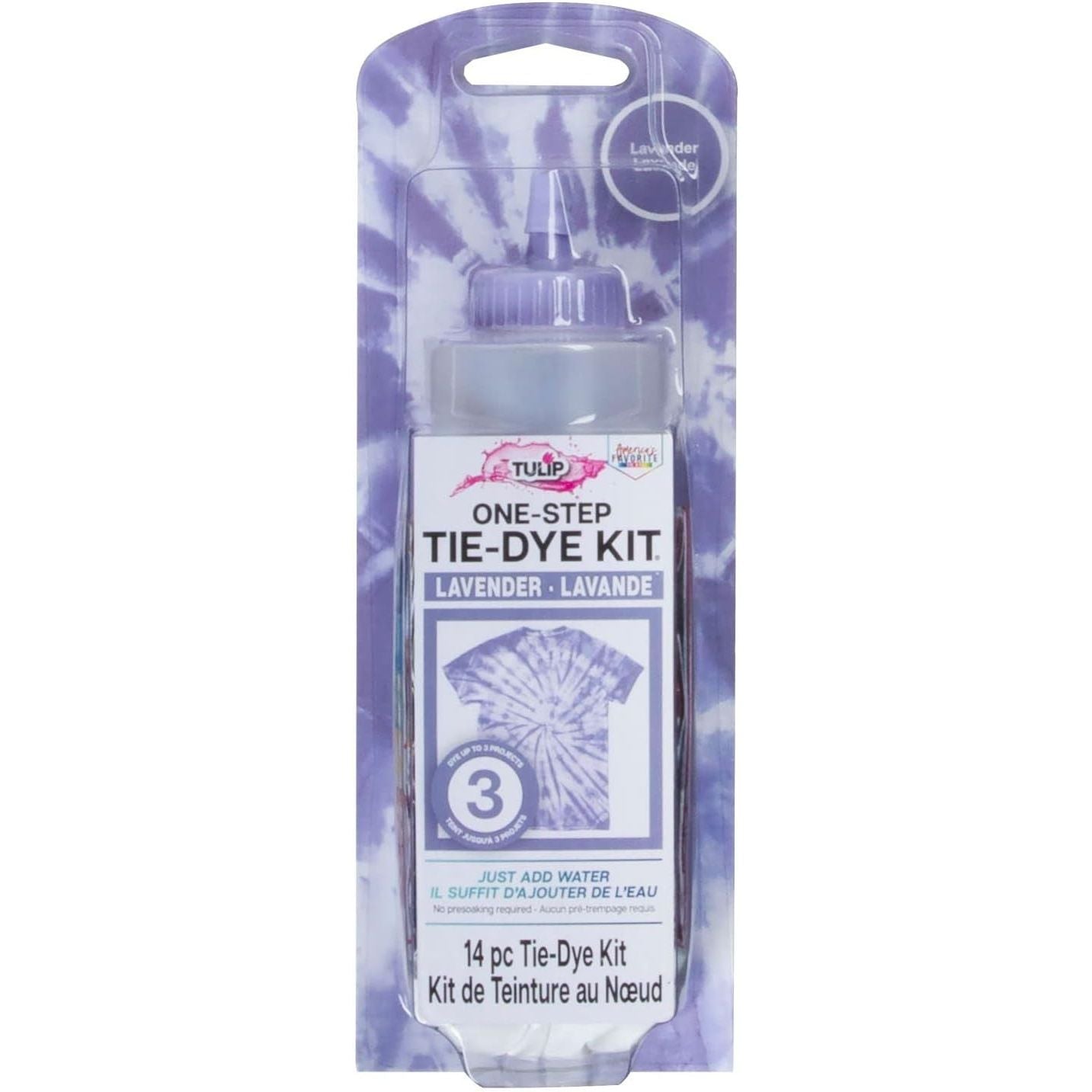 Buy now Tulip One-Step Tie-Dye Kit, Vibrant Colors for Fabric 4 fl oz, Yellow Lavender at indiglob india