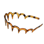 2026 Zigzag Headbands for Women, 2-Pack U-Shaped Hair Comb Headbands, Non-Slip Slick-Back Hair Accessories, Black & Tortoise Recycled Plastic, Teeth Hairband for Everyday Styling & Workout