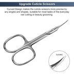 Buy now CGBE Cuticle Scissors Extra Fine Curved Blade, Super Slim Manicure Scissors for Cuticles Professional Small Scissors with Precise Pointed Tip Grooming Blades, Eyebrow, Eyelash, and Dry Skin - Silvery at indiglob india
